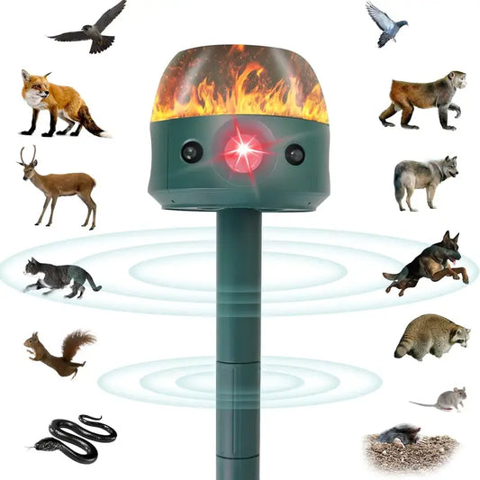 Ultrasonic Solar Animal Repeller for Yard